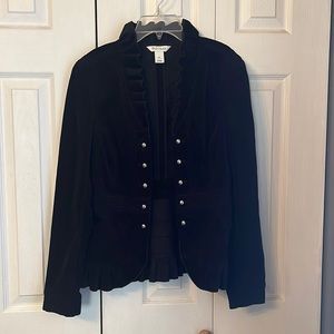 White House Black Market black corduroy fitted jacket